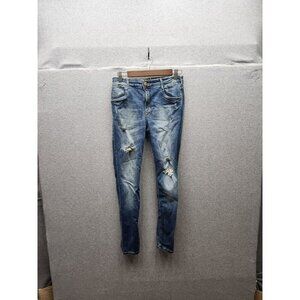 Coca-Cola Jeans Womens Distressed Skinny Fit Denim Jeans Blue Size 8